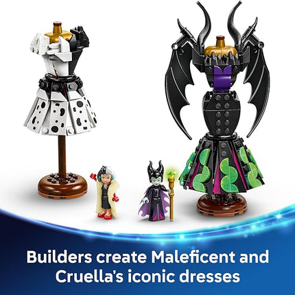 LEGO Disney Villains Maleficent’s and Cruella De Vil’s Dresses Kids Toy - Fashion Building Toy for Girls and Boys, Ages 9+ - Kids Toy for Disney Fans - Gift Idea for Birthdays & Holidays - 43262