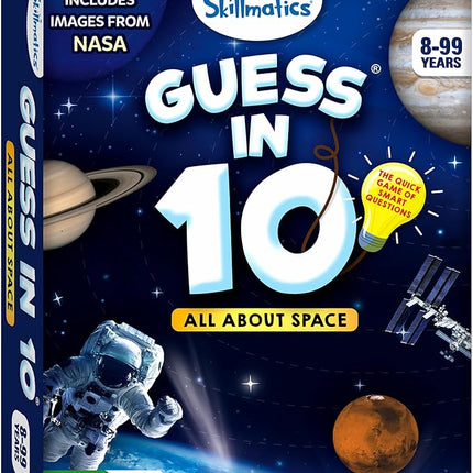 Skillmatics Guess in 10 NASA Space, Perfect for Boys, Girls, Kids & Families Who Love Card Games, Educational Toys, Travel Games, Gifts for Ages 8, 9, 10 and Up