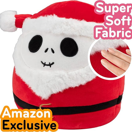 Squishmallows Original 8-Inch Jack Skellington Santa Claus- Nightmare Before Christmas - Official Jazwares Disney Plush - Collectible Soft & Squishy Stuffed Animal Toy - Gift for Kids, Girls & Boys