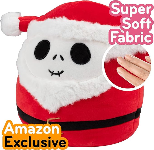 Squishmallows Original 8-Inch Jack Skellington Santa Claus- Nightmare Before Christmas - Official Jazwares Disney Plush - Collectible Soft & Squishy Stuffed Animal Toy - Gift for Kids, Girls & Boys