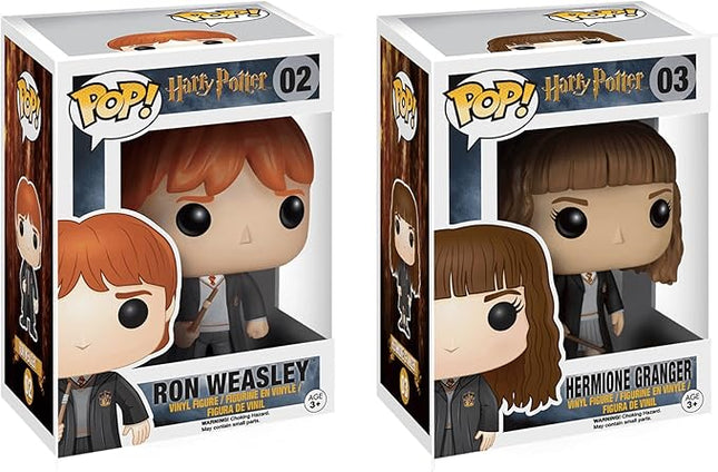 Funko Pop! Movies: Harry Potter 2-Pack – Ron Weasley (#02) & Hermione Granger (#03) Collectible Vinyl Figures