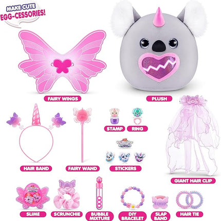 Eggzania Fairy Mania (Koala) by ZURU, Plush Toy, Collectible Plush, Surprise Eggs, Wearable Accessories, Slime, Toys for Girls