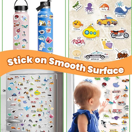 Reusable Sticker Book for Toddlers 2-4 Years, Stickers for Kids, Toddler Sticker Book Ages 1-3, Toddler Craft Activities, Toddlers Travel Toys Ages 2+ Boy Girl Birthday Gifts