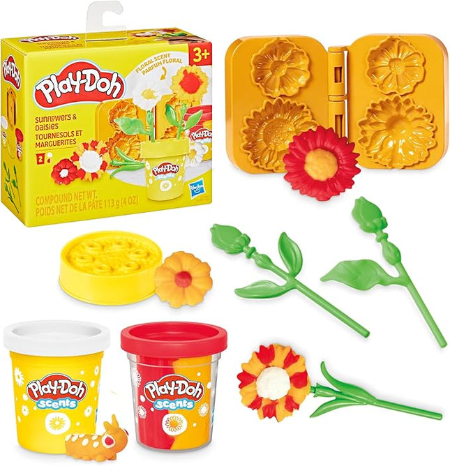 Play-Doh Sunflowers & Daisies Flower Toy, Kids Arts & Crafts Kit, Gifts for Girls & Boys 3+