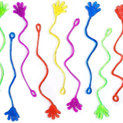 75 Pcs Bulk Sticky Hands for Kids - Slappy Slap Little Small Hands Sticky Toy - Goodie Bags Stuffers Party Favors for Birthday, Treasure Box, Hand Game 4-8, 8-12 - Easter Basket Fillers