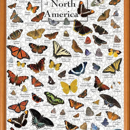 MasterPieces 1000 Piece Jigsaw Puzzle for Adults, Family, Or Youth - Butterflies of North America - 19.25"x26.75"