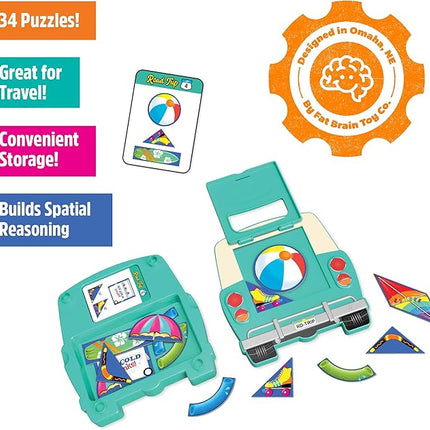 Fat Brain Toys Road Trip Packing Puzzle - Travel Brainteaser Game for Ages 8+