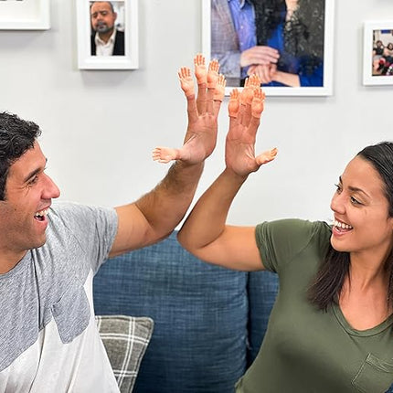 Tiny Finger Hand Game - 120 Hilarous Challenges - 10 Hand & 4 Feet Puppets - Will Make Everyone Laugh – Ideal for Family or Friends - Action Game for Competitive People
