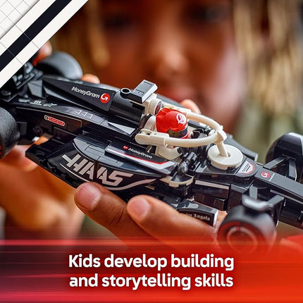 LEGO Speed Champions MoneyGram Haas F1 Team VF-24 Race Car Toy - Building Set for Kids, Boys & Girls, Ages 10+ - Toy Car for F1 Fans - Gift Idea for Birthday - 77250