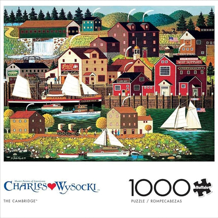 Buffalo Games - Charles Wysocki - The Cambridge - 1000 Piece Jigsaw Puzzle for Adults -Challenging Puzzle Perfect for Game Nights - Finished Size is 26.75 x 19.75