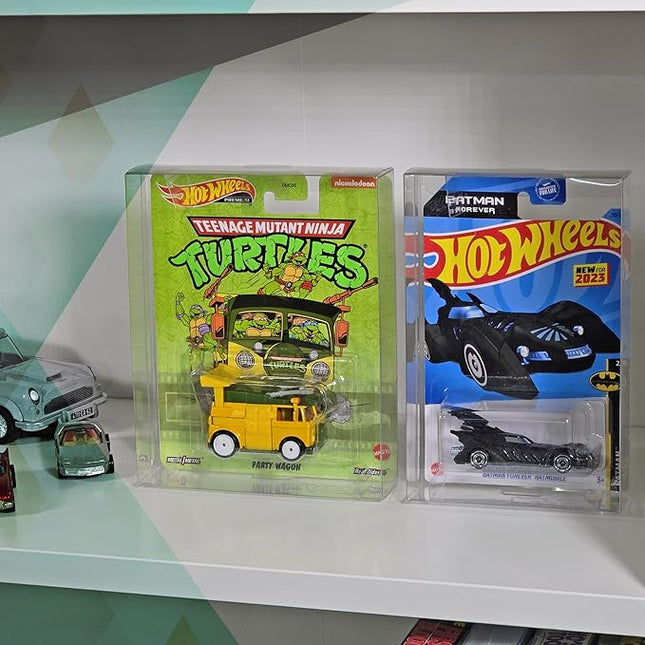 MALKO Hot Wheels Protector Display Case for Premium Card Diecast Cars - 10 Pack | Assembly Required