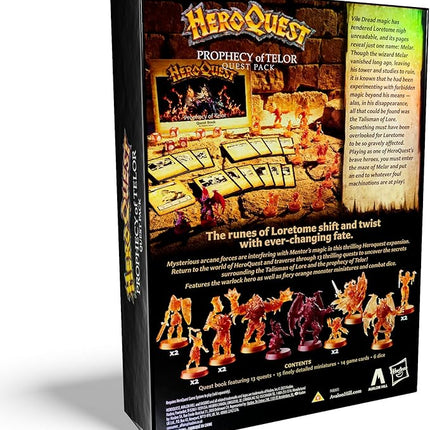 Avalon Hill HeroQuest Prophecy of Telor Quest Pack, Requires HeroQuest Game System to Play, Dungeon Crawler Games, Ages 14+, 2-5 Players, Strategy Games