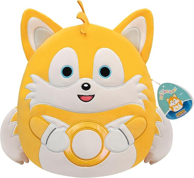 Squishmallows Original 14in “Sonic The Hedgehog” Tails Holding Gold Rings Plush (Large)