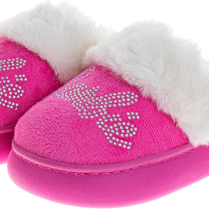 Josmo Barbie Girls Slippers Cozy Fuzzy Plush House Shoes Warm Indoor Outdoor Kids Bedroom Slippers for Little Kid Big Kid Adults