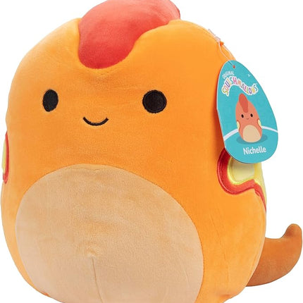 Squishmallows 10-Inch Nichelle The Orange Snake – Soft Plush Snake Stuffed Animal Toy – Official Kellytoy Collectible – Cuddly Reptile Plushie for Kids, Teens & Collectors – Birthday