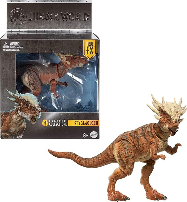 Mattel Jurassic World Hammond Collection Dinosaur Action Figure Toy, Stygimoloch, Premium Movie Design Glass Eyes & 14 Points Articulation