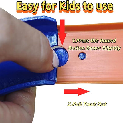 Track Pieces Connectors Compatible with Hot Wheels,90 Degree,Size XL,4 Packs