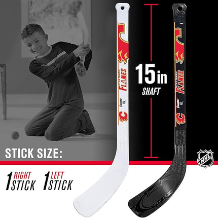 Franklin Sports NHL Mini Hockey Set - Kids Indoor Knee Hockey Goal, Ball, + 2 Stick Combo - Youth Team Indoor Toy Set - Official - Ages 3+