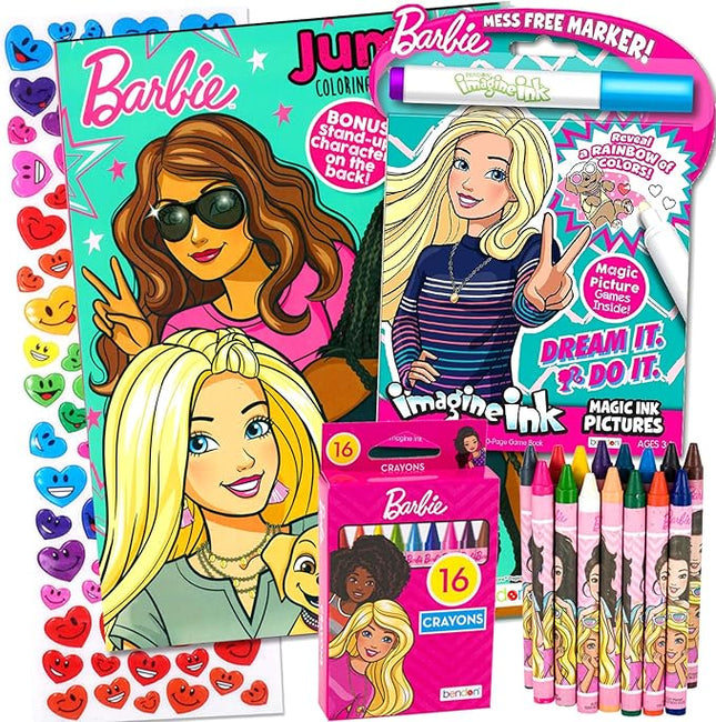 Barbie Coloring and Activity Book Bundle with Imagine Ink Coloring Book, Stickers and More