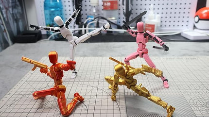 Assembly Completed T13 Action Figure, Titan 13 3D Printed Action Figure, 3D Printed Titan13, Assembled Dummy 13 Lucky 13 Toy Figure