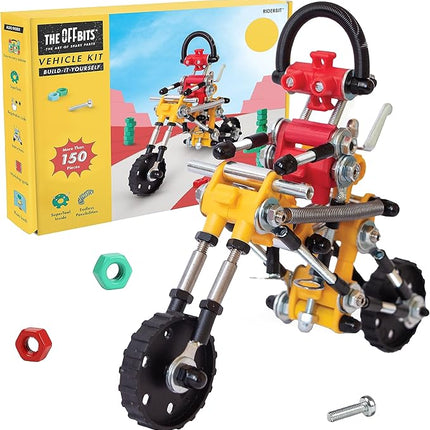 The Off Bits Motorbike Stem Building Toys, RiderBit Educational Build Your Own Robot Toy for Kids 8+ Year Old Boys and Girls, Stem Toys Engineering Kit, Vehicle Construction Steam Easter Gift for Kids