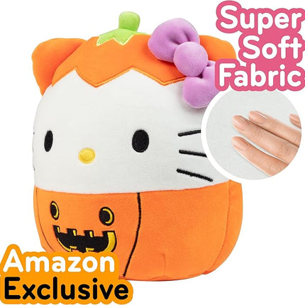 Squishmallows Original 8-Inch Hello Kitty Jack O' Lantern - Official Jazwares Halloween Pumpkin Plush - Collectible Soft & Squishy Sanrio Stuffed Animal Toy - Gift for Kids, Girls & Boys