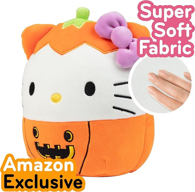 Squishmallows Original 8-Inch Hello Kitty Jack O' Lantern - Official Jazwares Halloween Pumpkin Plush - Collectible Soft & Squishy Sanrio Stuffed Animal Toy - Gift for Kids, Girls & Boys