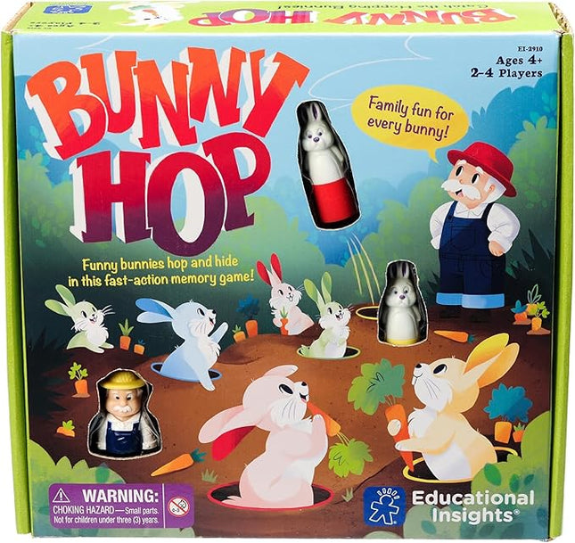 Educational Insights Bunny Hop: Memory & Color Recognition Preschool & Toddler Game, 2-4 Players, Easter Basket Stuffers for Kids, Gift for Kids Ages 4+