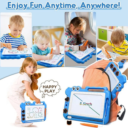AiTuiTui Magnetic Drawing Board Toddler Toys Gift for Girls Boys, Color Sketch Writing Scribble Doodle Pad Travel Games, Educational Learning Kids Toys for Toddlers Birthday Stocking Stuffers (Blue)