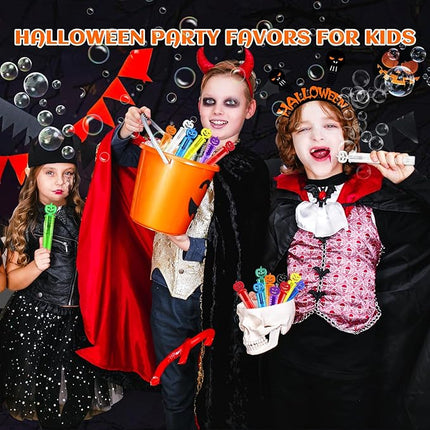 400 PCS Bubble Wands, Halloween Party Favors for Kids, Halloween Kids Goodie Bag Stuffers, Great Halloween Treats Toys, Girls Boys Classroom Prizes (10 Colors)