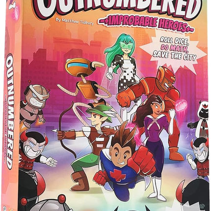 Outnumbered: Improbable Heroes Board Game - A Mensa Award Winning Superhero Math Game | Fun & Educational Game for Kids, Adults, and Families | STEM Toy to Learn Multiplication & Division