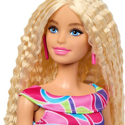 Barbie Fashionistas Doll #223 with Blonde Wavy Hair, Totally Hair-Inspired Dress & Accessories, 65th Anniversary Collectible Toy
