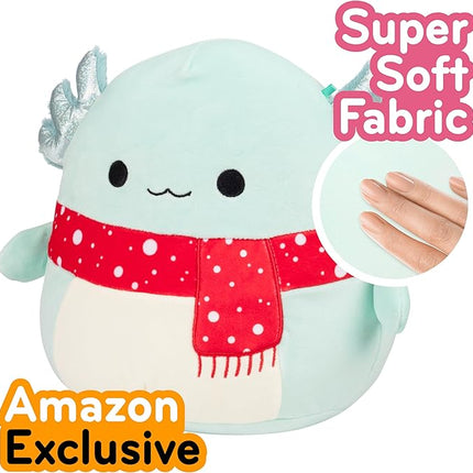 Squishmallows Original 10-Inch Richie The Christmas Axolotl - Official Jazwares Holiday Plush- Collectible Soft & Squishy Stuffed Animal Toy- Limited Edition 2025 Gift for Kids, Girls & Boys