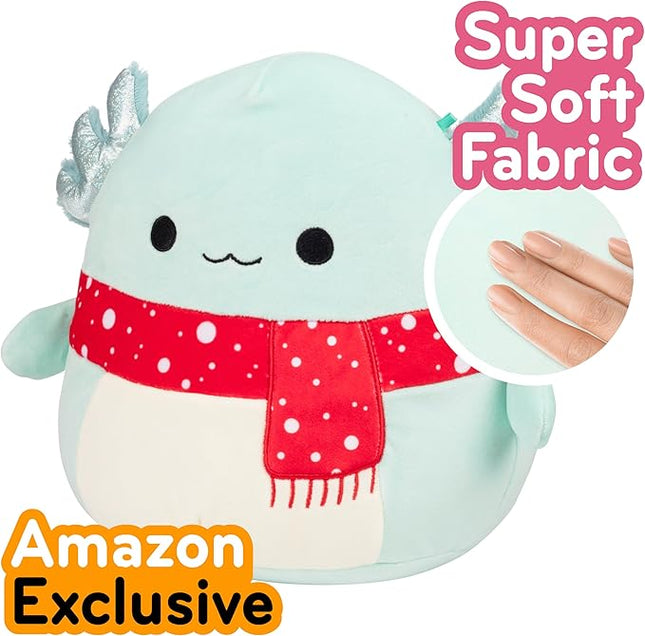 Squishmallows Original 10-Inch Richie The Christmas Axolotl - Official Jazwares Holiday Plush- Collectible Soft & Squishy Stuffed Animal Toy- Limited Edition 2025 Gift for Kids, Girls & Boys