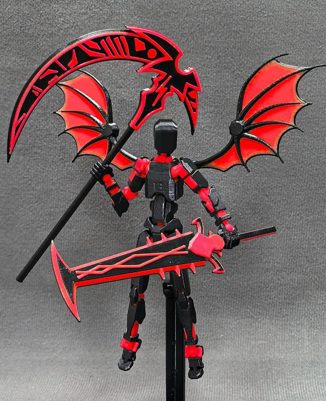 T13 Action Figures Set (Assembly Completed) Lucky 13 Action Figure,3D Printed Robot 13 Action Figure, Dummy 13 Set, for Collectors Desktop Decorations, Red