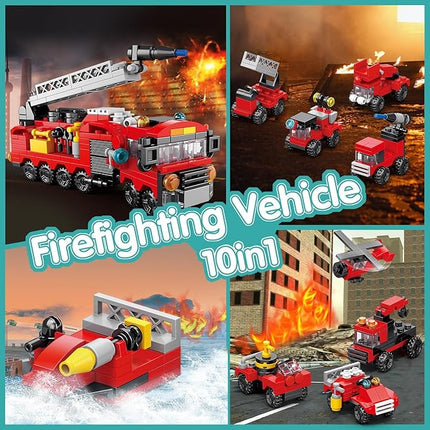 Sawaruita 30Pack Mini Cars Building Blocks Party Favors for Kids - Small Fire Truck,City Police Car,Construction Vehicle for Birthday Goodies Bag Filling, Classroom Prizes for Boys 6-12