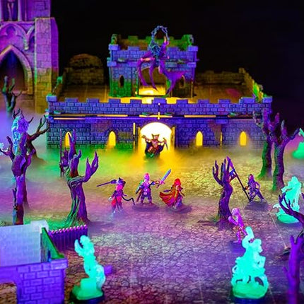 Dirt Cheap Dungeons Affordable Modular TTRPG Terrain Set ∣ Injection-Molded for Superior Durability ∣ Easy Storage & Recycled Material D&D Tiles ∣ Baron Keep Castle Set