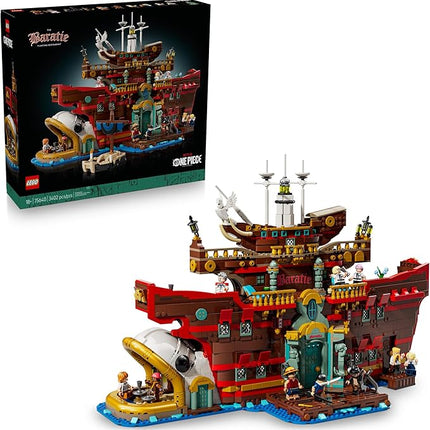 Lego ONE Piece The Baratie Floating Restaurant Building Set for Adults - Collectible Building Blocks for Anime Fans, 18+ - Arts and Crafts DIY Kit W/10 Minifigures - Gift Idea for Birthdays - 75640