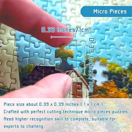 MISITU Jigsaw Puzzles 1000 Pieces for Adults Mini Puzzles Micro Pieces Challenging Difficult Puzzles Christmas Birthday Gift Game Toys Windmill Town 10.24 x 14.96 Inches