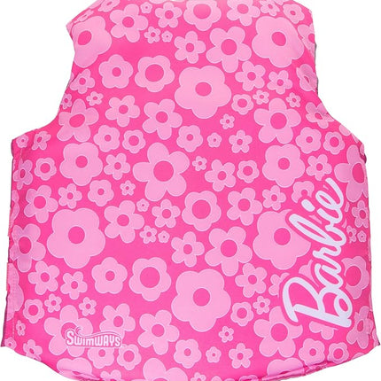 SwimWays Barbie Swim Trainer Life Jacket, US Coast Guard Approved Kids Swim Vest, Pool Floats & Life Jackets for Kids, 33-55 lbs