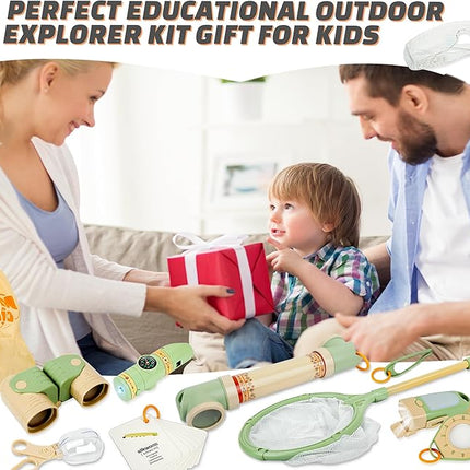SMILESSKIDDO Kids Explorer Kit, 27 Pcs Outdoor Explorer Kit & Bug Catching Kits - Kid Nature Kits Outdoor Camping Adventure Toys for Kids 3+ Years Old