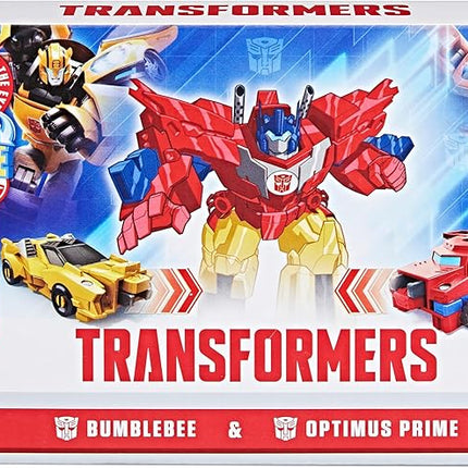 Transformers Crash & Combine Heroes, 3.75-Inch Converting Bumblebee and Optimus Prime Action Figures, Robot Toys for Kids 6 and Up (Amazon Exclusive)