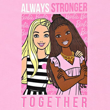 Barbie Girls T-Shirt and French Terry Shorts Outfit Set Toddler to Big Kid