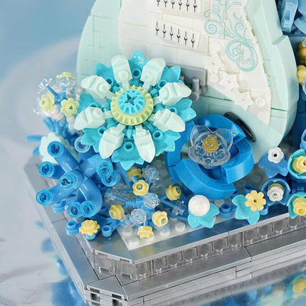 Flower Bouquet Guitar Building Blocks Set, 1125PCS Music Instruments Guitar Bricks Set, Gifts for Adults and Kids (bass)