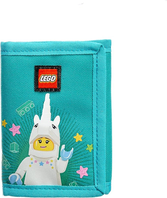 LEGO Trifold Wallet, Kids Unisex Wallet for Boys and Girls, with Clear ID Window, Card and Cash Pockets and Secure Hook and Loop Closure, Unicorn Girl