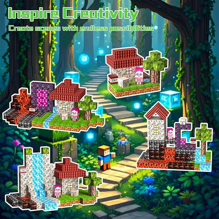 Magnetic Blocks 126PCS - 1 inch Magnetic Building Blocks Cubes Kid STEM Sensory Toy for 3+ Year Old Boys & Girls Game Themed Gifts