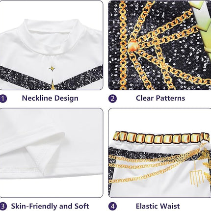 Girls Demon Pop Singer Hunters Costume 3-14 Years Stage Dance Idol Cosplay Outfit, Kids Halloween Costumes