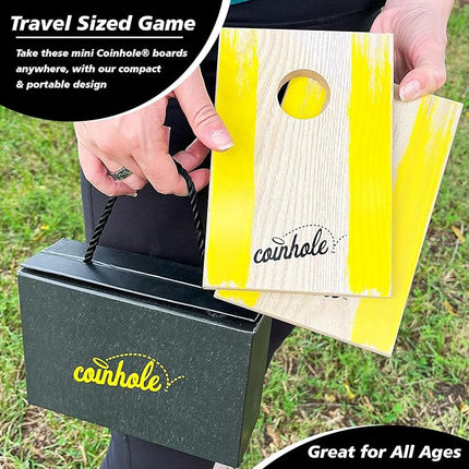 Coinhole Hasbro Tabletop Game Coin Bouncing Party Game | Desktop Cornhole Game Set Board Game | Indoor Outdoor Fun for Kids and Adults