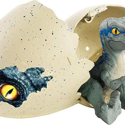 JURASSIC WORLD HATCH 'N PLAY DINOS Velociraptor Blue