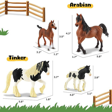 10PCS Horse Figurine Set Realistic Horse Figure Toys for Toddlers Educational Gift for Kids Perfect Party Favors Animal Figure Learnig Toys